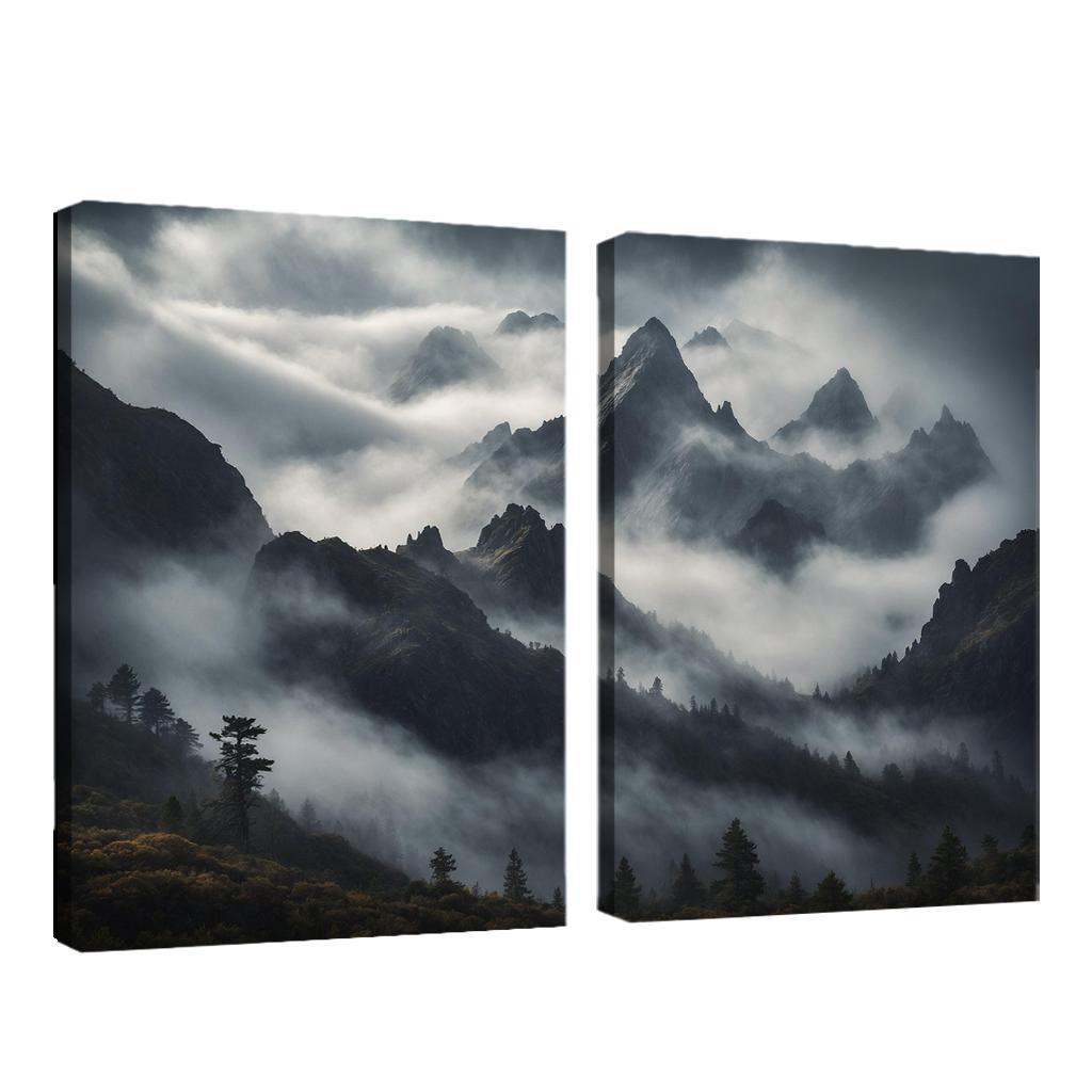 The Majestic Peaks Of Misty Mountain Range Art Trends