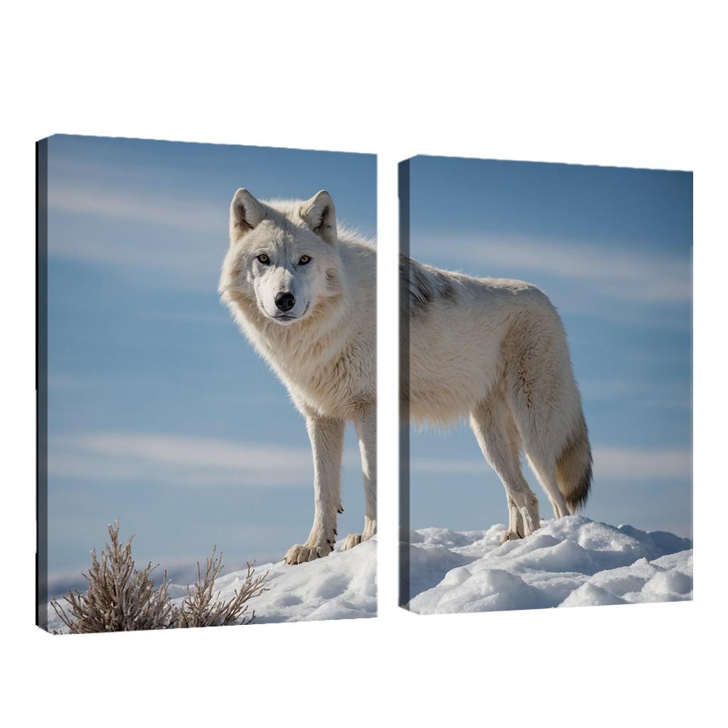 The Resilient Arctic Wolf Ghost Of The Tundra Canvas Paintings Frame
