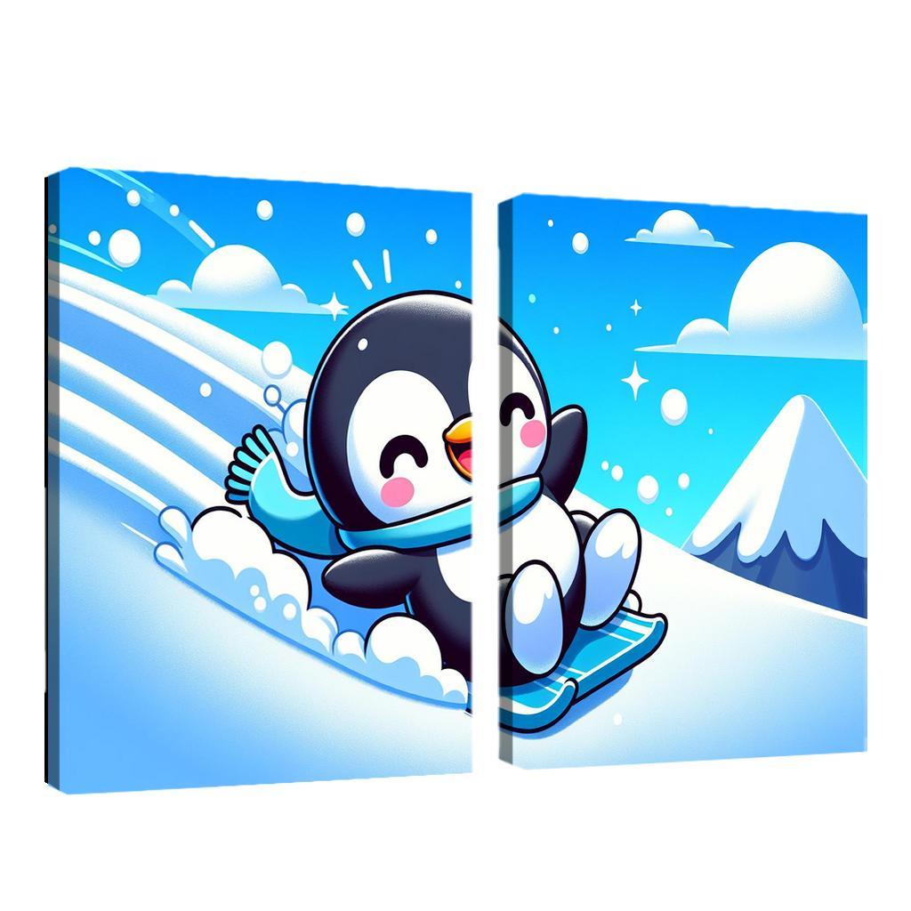 Adventurous Penguin Modern Paintings Frame