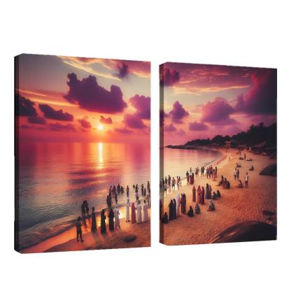 Sunset Glade Evening Retreat Abstract Paintings Frame
