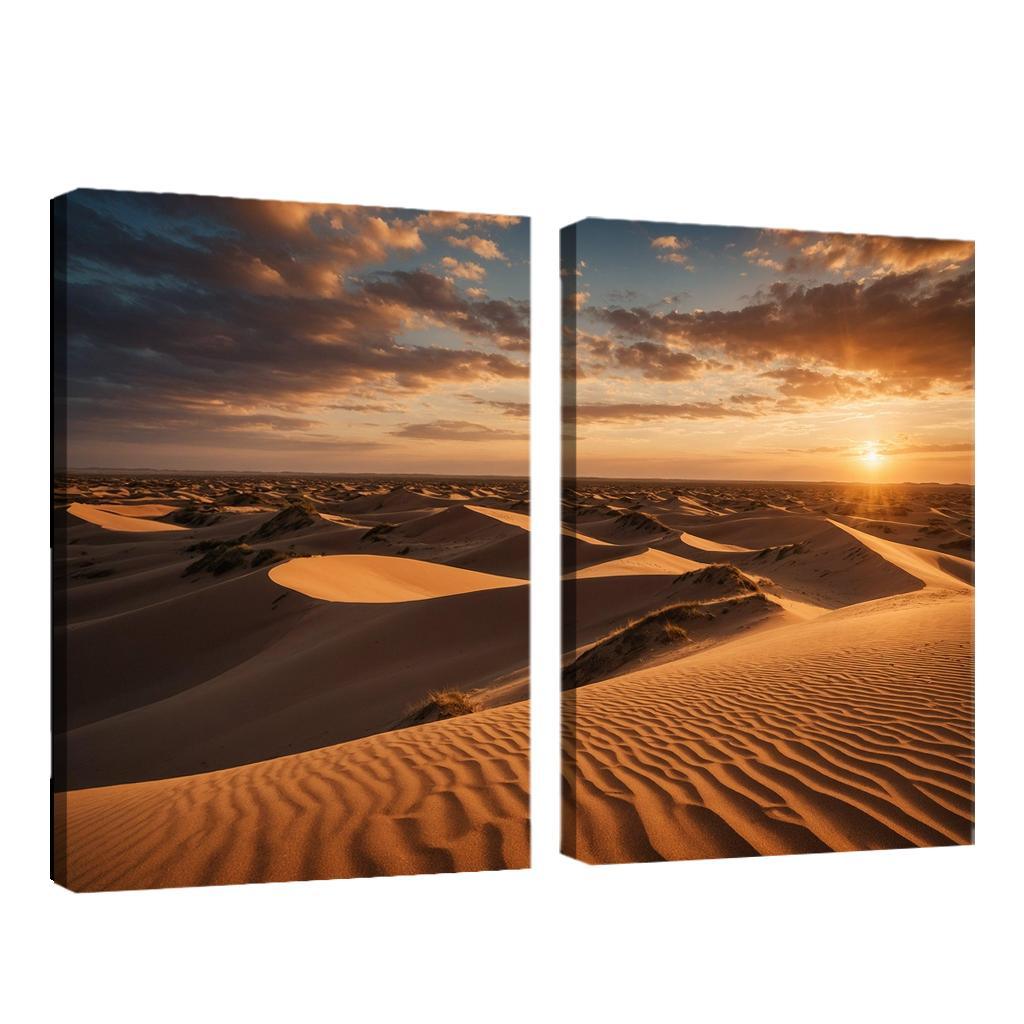 The Radiant Dunes Of Amber Sands Modern Paintings Frame