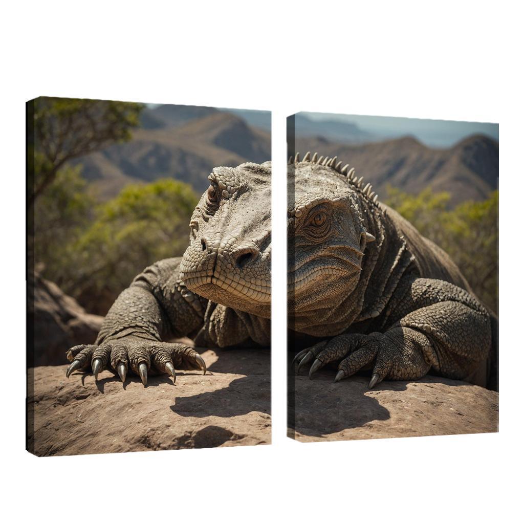 The Enigmatic Komodo Dragon King Of The Lizards Canvas Paintings Frame