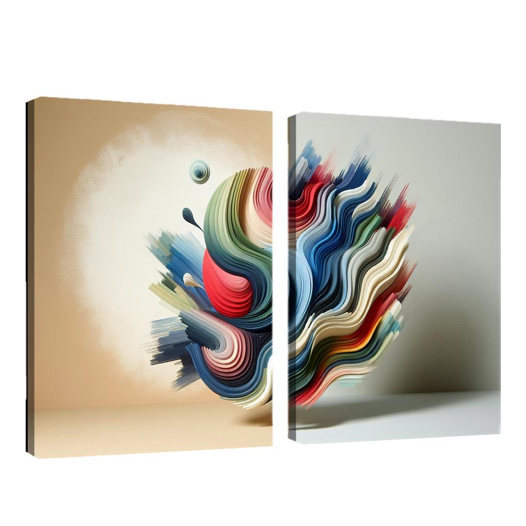 Luminous Acrylic Wall Art 2 Piece HD Canvas Wall Art-Original Frame