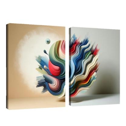 Luminous Acrylic Wall Art 2 Piece HD Canvas Wall Art-Original Frame