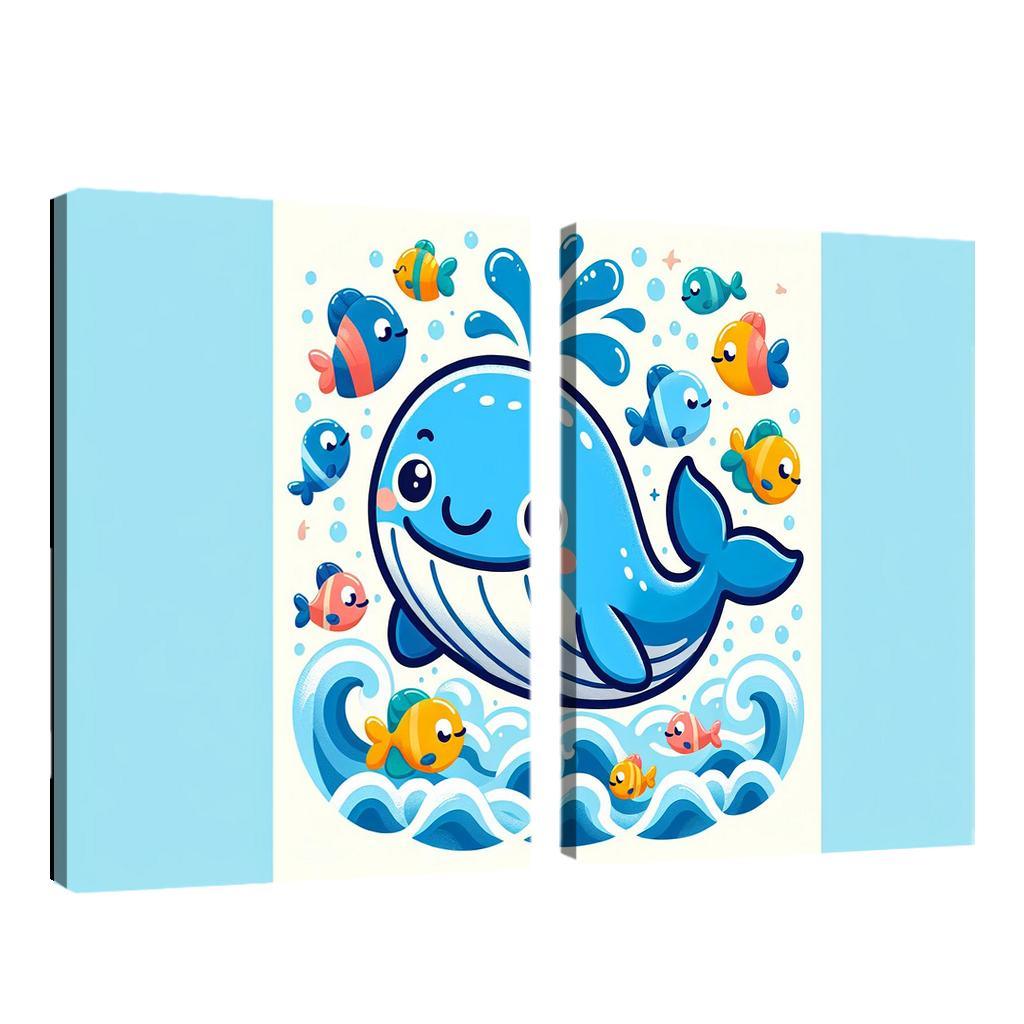 Witty Whales - Ocean Explorers Framed Paintings