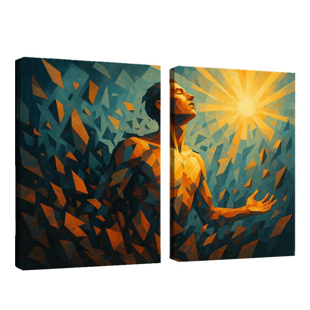 Echoes Of Resilience In Mental Health Art Canvas Paintings Frame