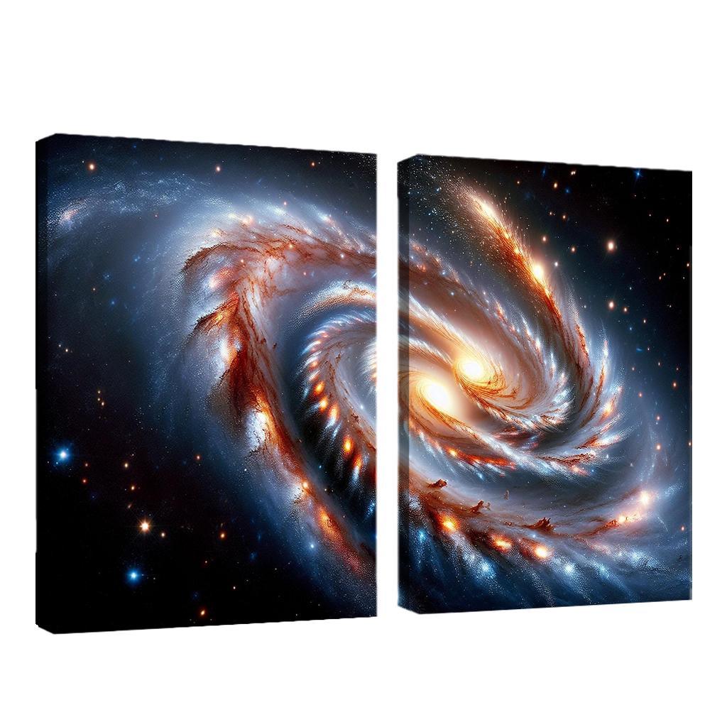 The Significance Of Galaxy Collisions Abstract Paintings Frame