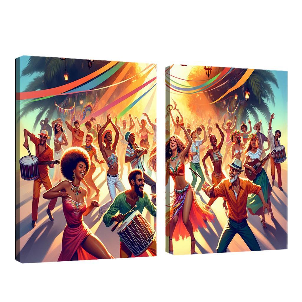 Samba De Roda The Circle Of Rhythm Modern Paintings Frame