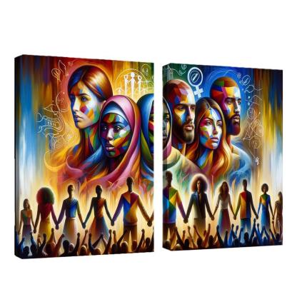Echoes Of Equality Gender Justice Through Art Multi-panel Paintings