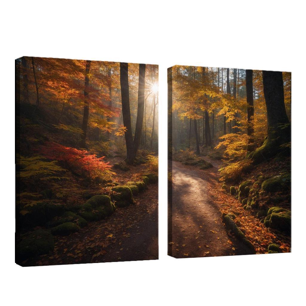 The Exquisite Allure Of Autumn Forest Trails Oil Paintings Frame