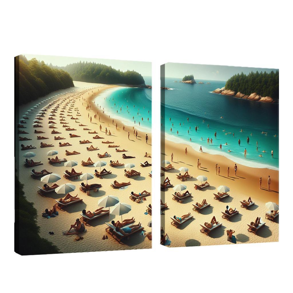 Oasis Beach Peaceful Sunbathing Retreat Art Trends
