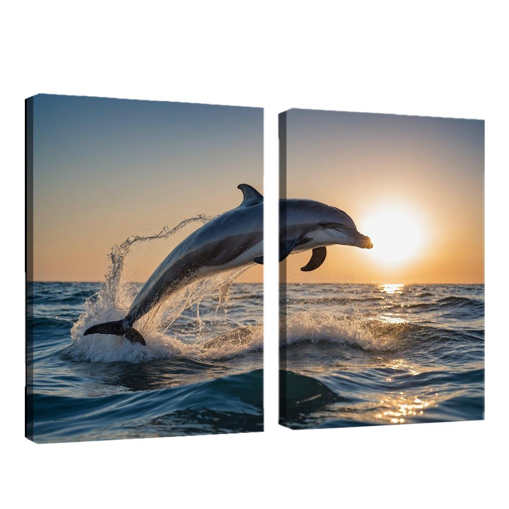 The Playful Bottlenose Dolphin Joyful Acrobat Of The Sea Modern Paintings Frame