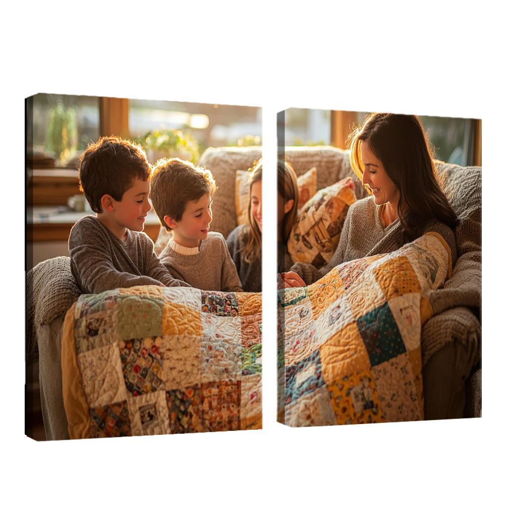 A Quilt Of Memories Stitched With Love Modern Paintings Frame