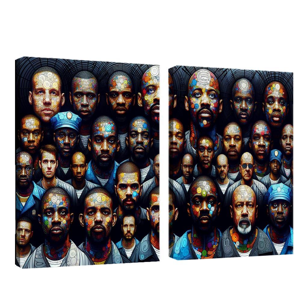Echoes of Silence The Plight of the Incarcerated 2 Piece HD Canvas Wall Art-Original Frame