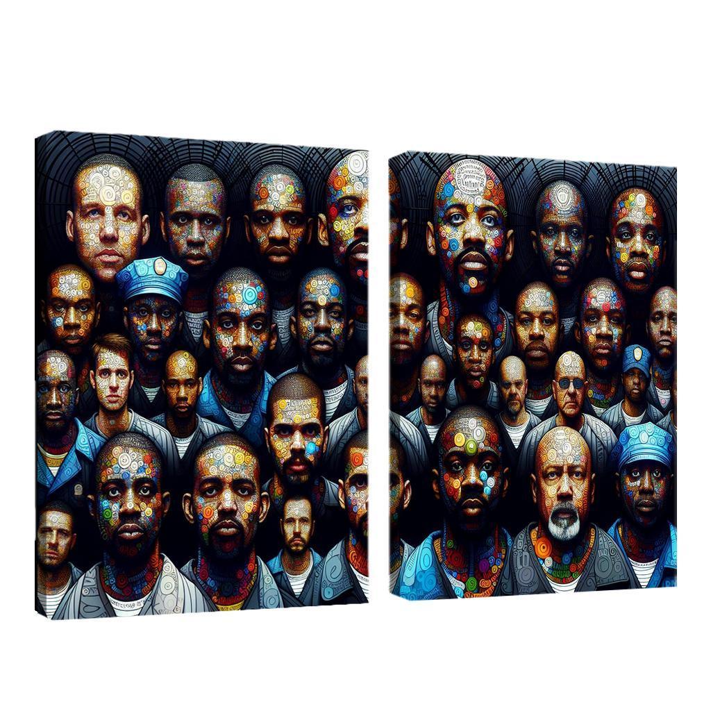 Echoes of Silence The Plight of the Incarcerated 2 Piece HD Canvas Wall Art-Original Frame