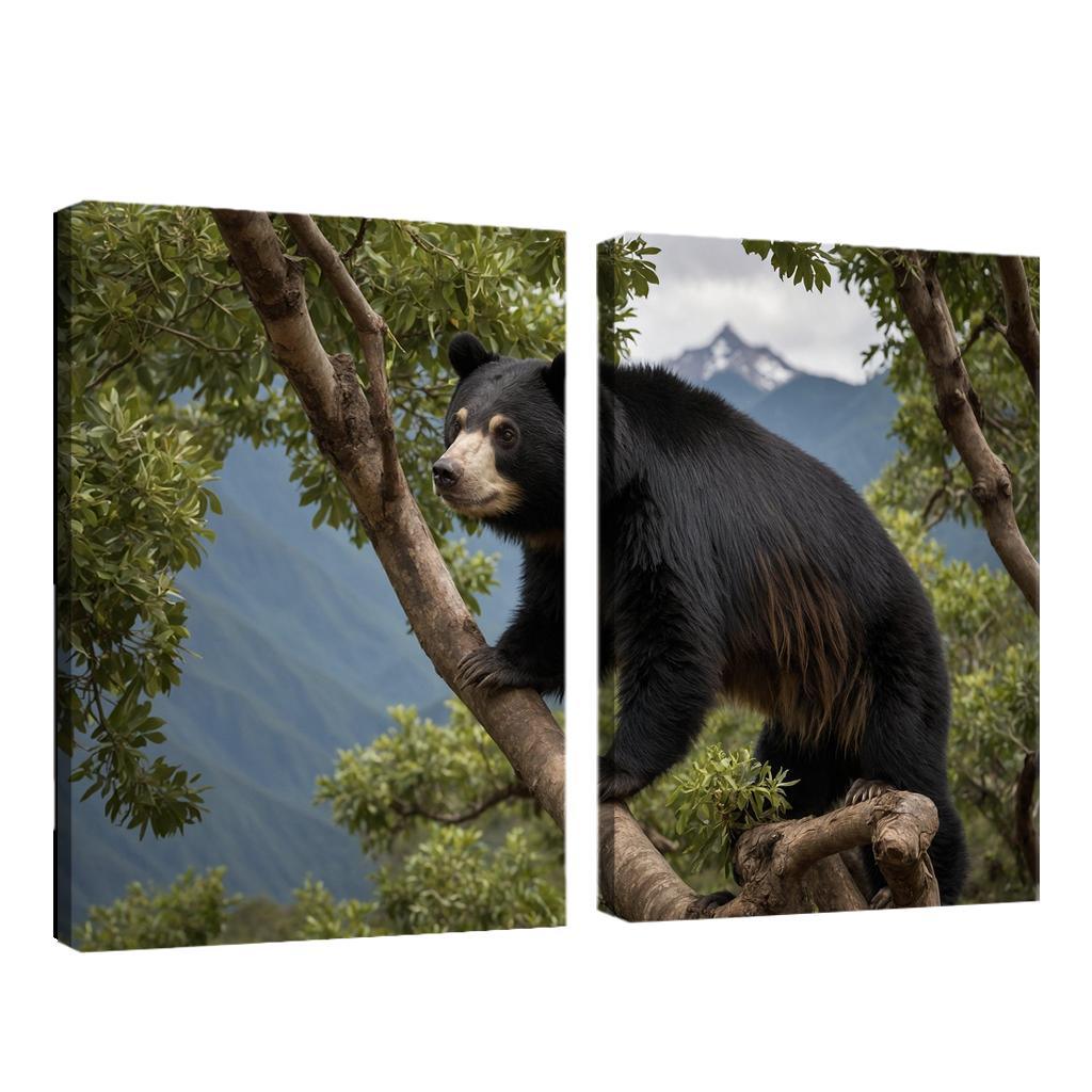 The Captivating Spectacled Bear South America's Only Bear Oil Paintings Frame