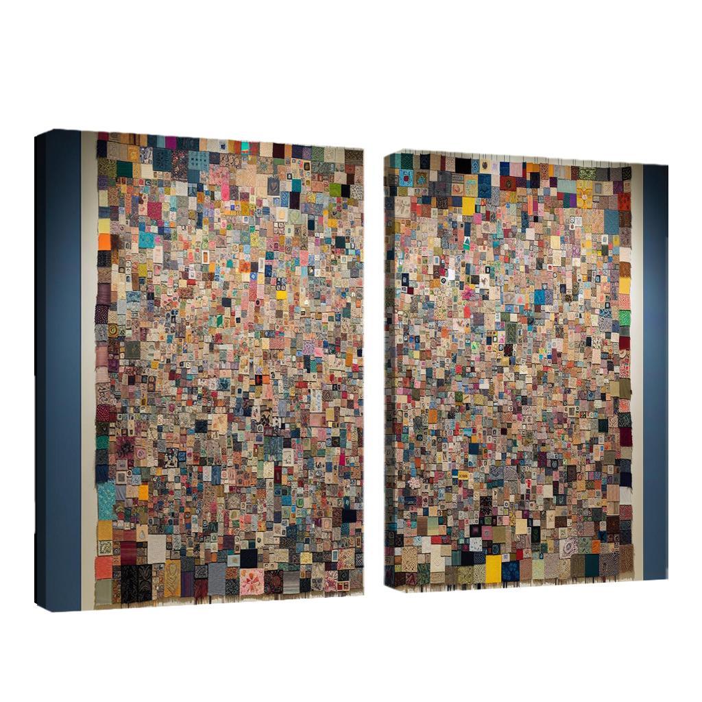 Human Threads The Fabric of Interconnectedness 2 Piece HD Canvas Wall Art-Original Frame