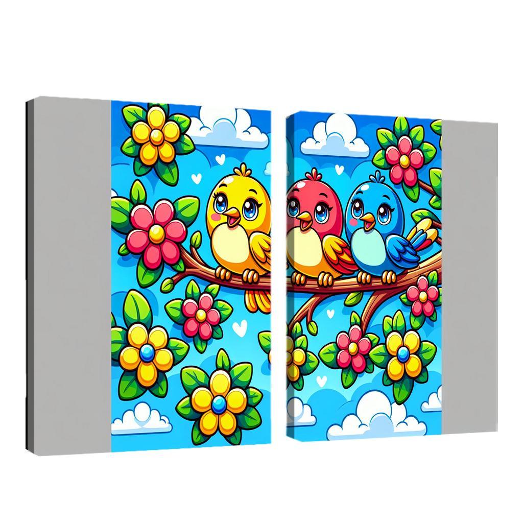 Sunny Sunbirds - Cheerful Companions Framed Paintings