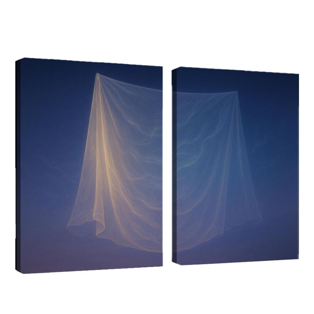 Luminous Veil Of Eternal Whispers Multi-panel Paintings