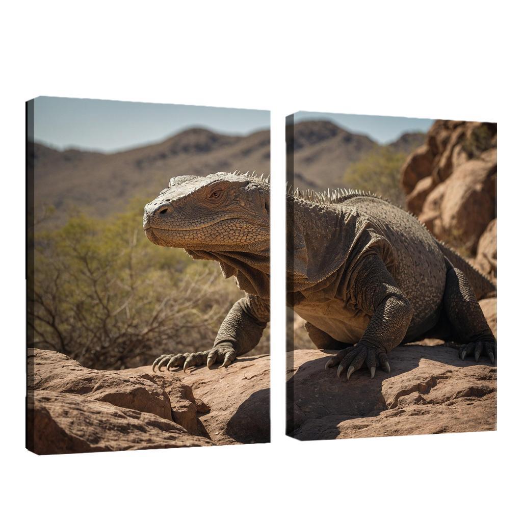 The Powerful Komodo Dragon Apex Predator Of The Islands Modern Paintings Frame