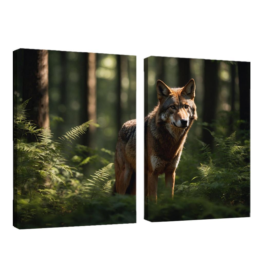 The Enigmatic Red Wolf In The Eastern Forests Framed Paintings
