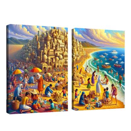 Calm Waters Ideal For Family Fun Abstract Paintings Frame