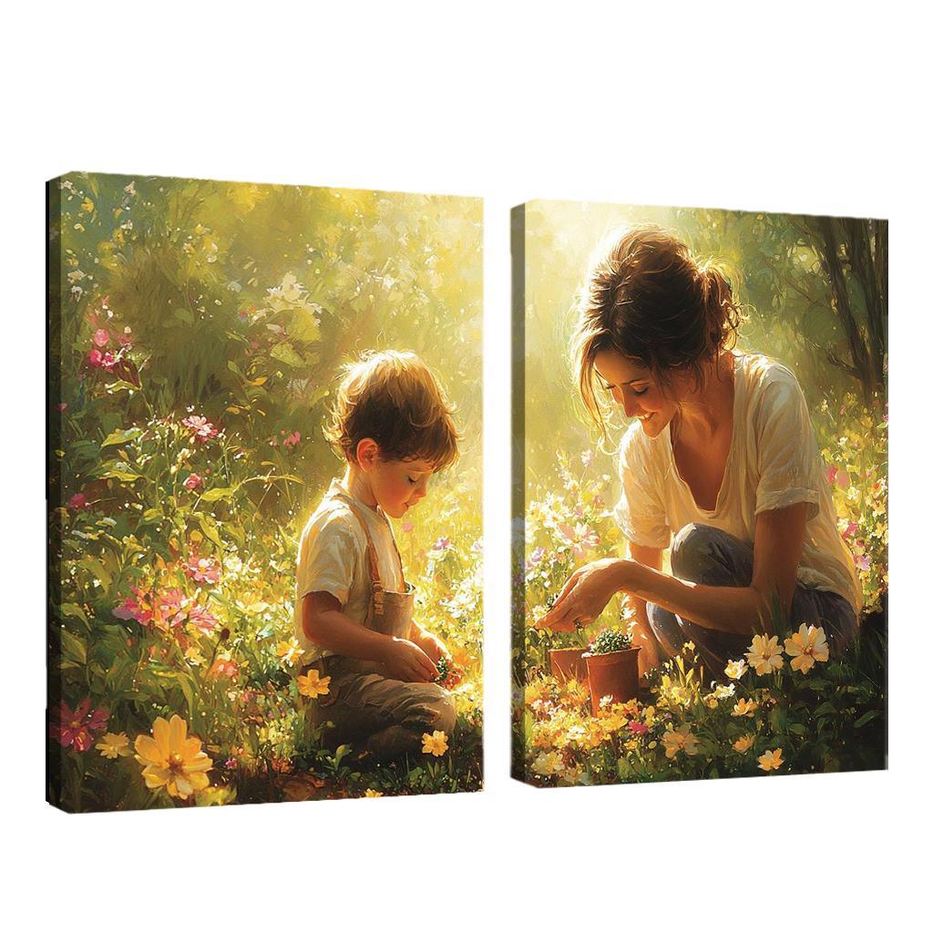 A Mothers Garden The Blooms Of Love Canvas Paintings Frame