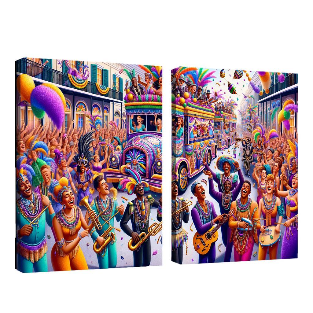 Mardi Gras - United States Modern Paintings Frame
