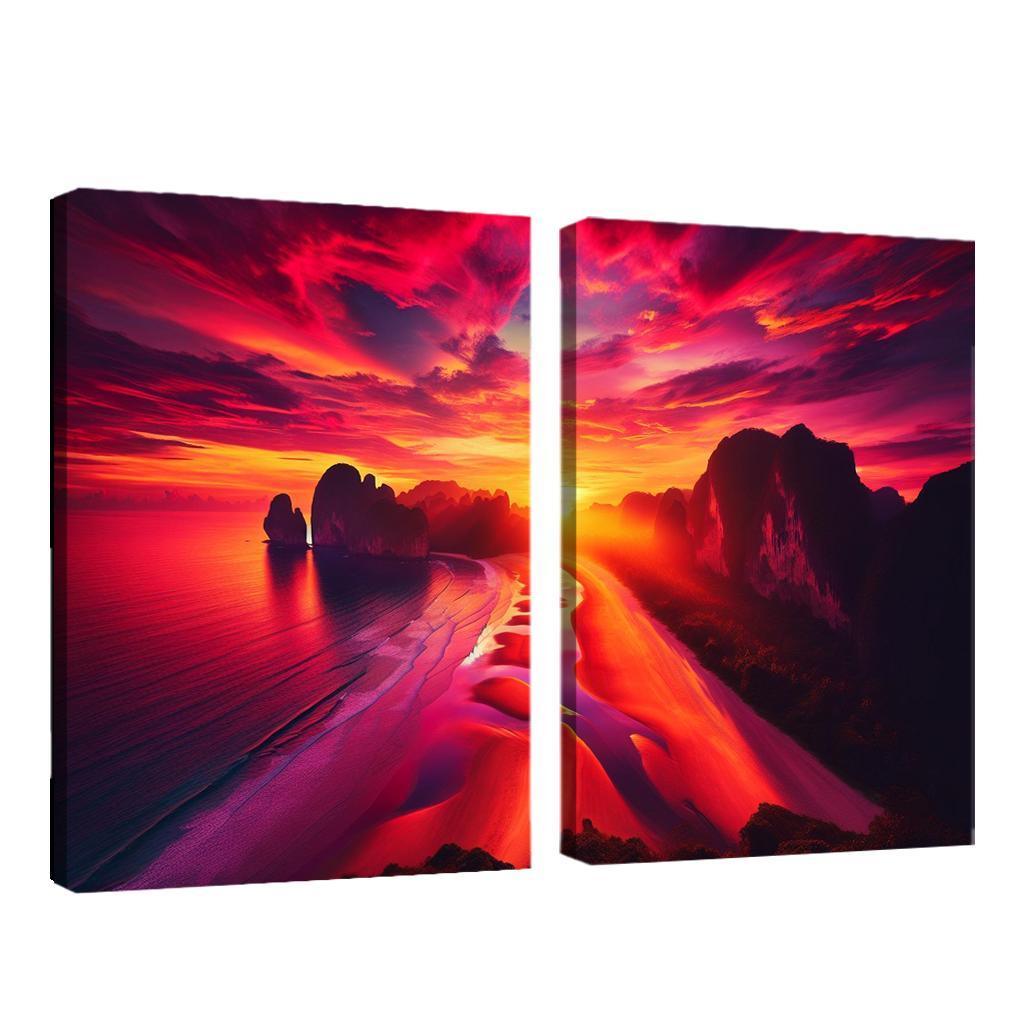 Sun-kissed Bluffs Scenic Lookout Custom Paintings Frame