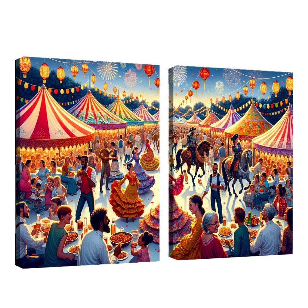 Feria De Abril - Spain Modern Paintings Frame