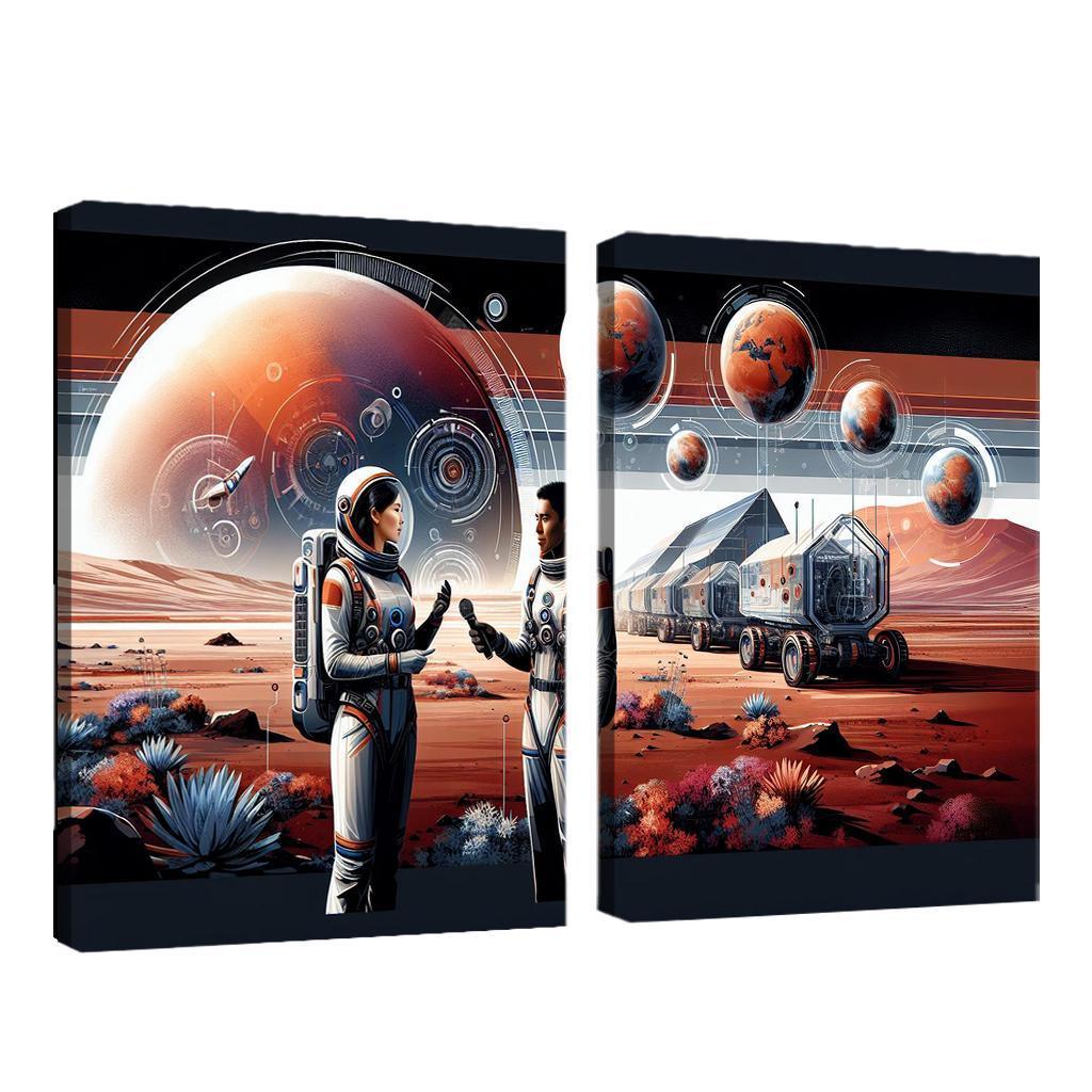 The Thrilling Future Of Human Space Travel Abstract Paintings Frame