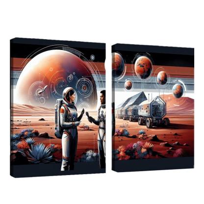 The Thrilling Future Of Human Space Travel Abstract Paintings Frame