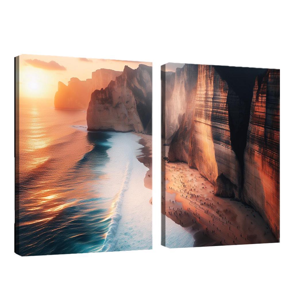Cliffside Escape Dramatic Ocean Views Multi-panel Paintings