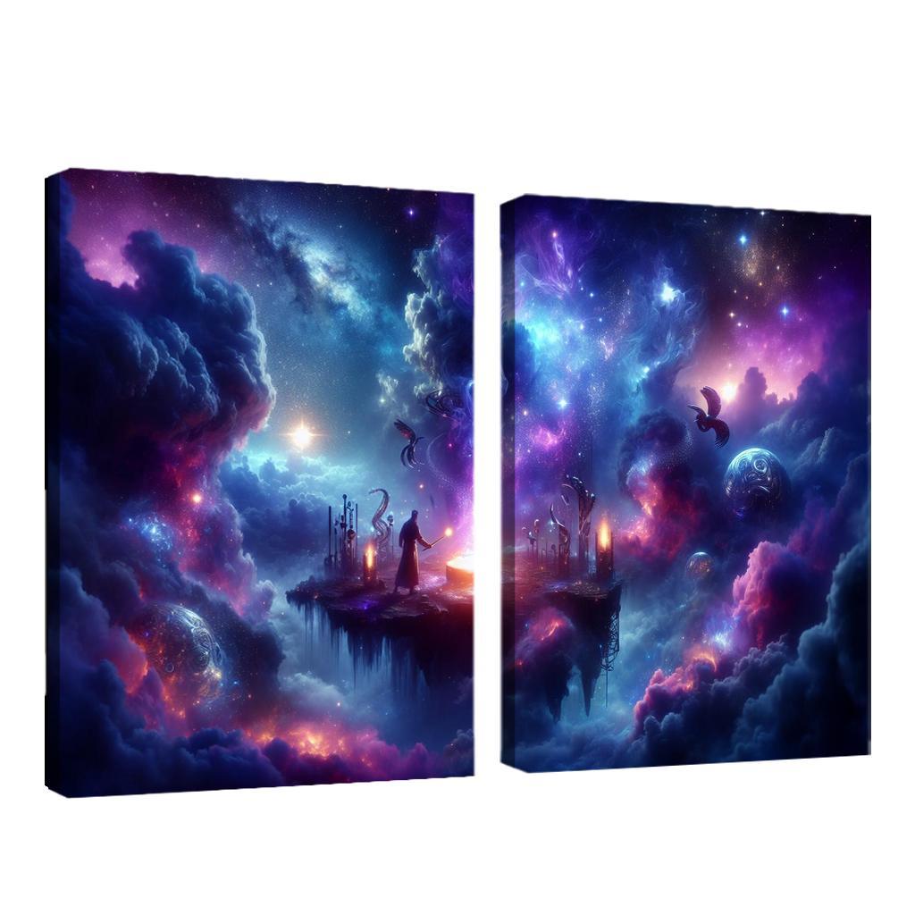 The Arcane Starforge 2 Piece HD Canvas Wall Art-Original Frame