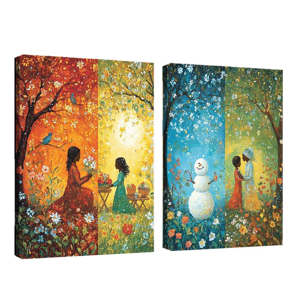 Seasons Of Love The Cycle Of Nurturing Custom Paintings Frame