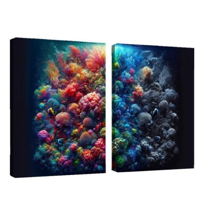 Beneath The Surface Ocean Conservation Awareness Multi-panel Paintings