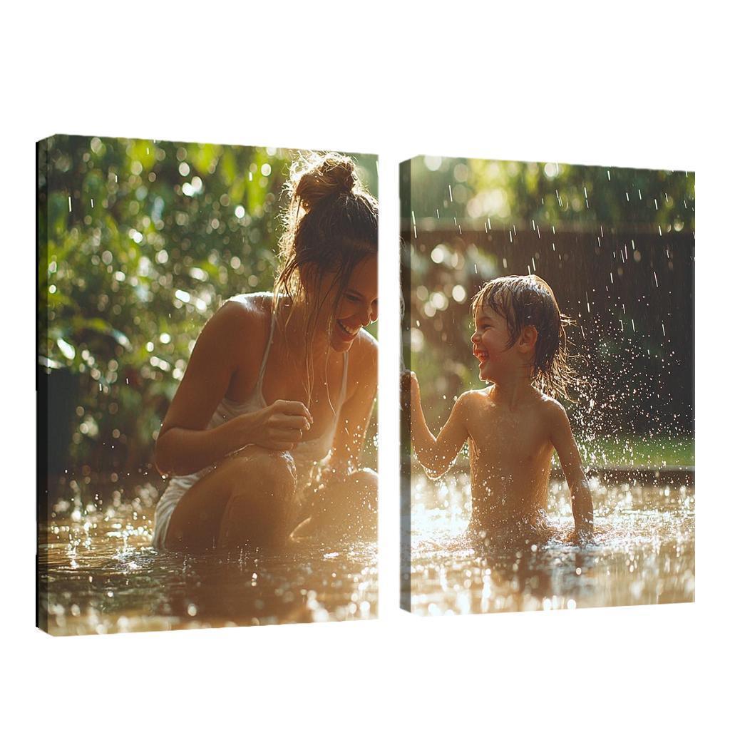 Dancing In The Rain A Mothers Joyful Spirit Custom Paintings Frame