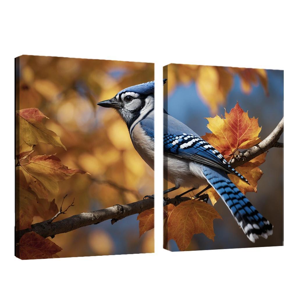 The Vibrant Blue Jay A Feathered Performer Framed Paintings