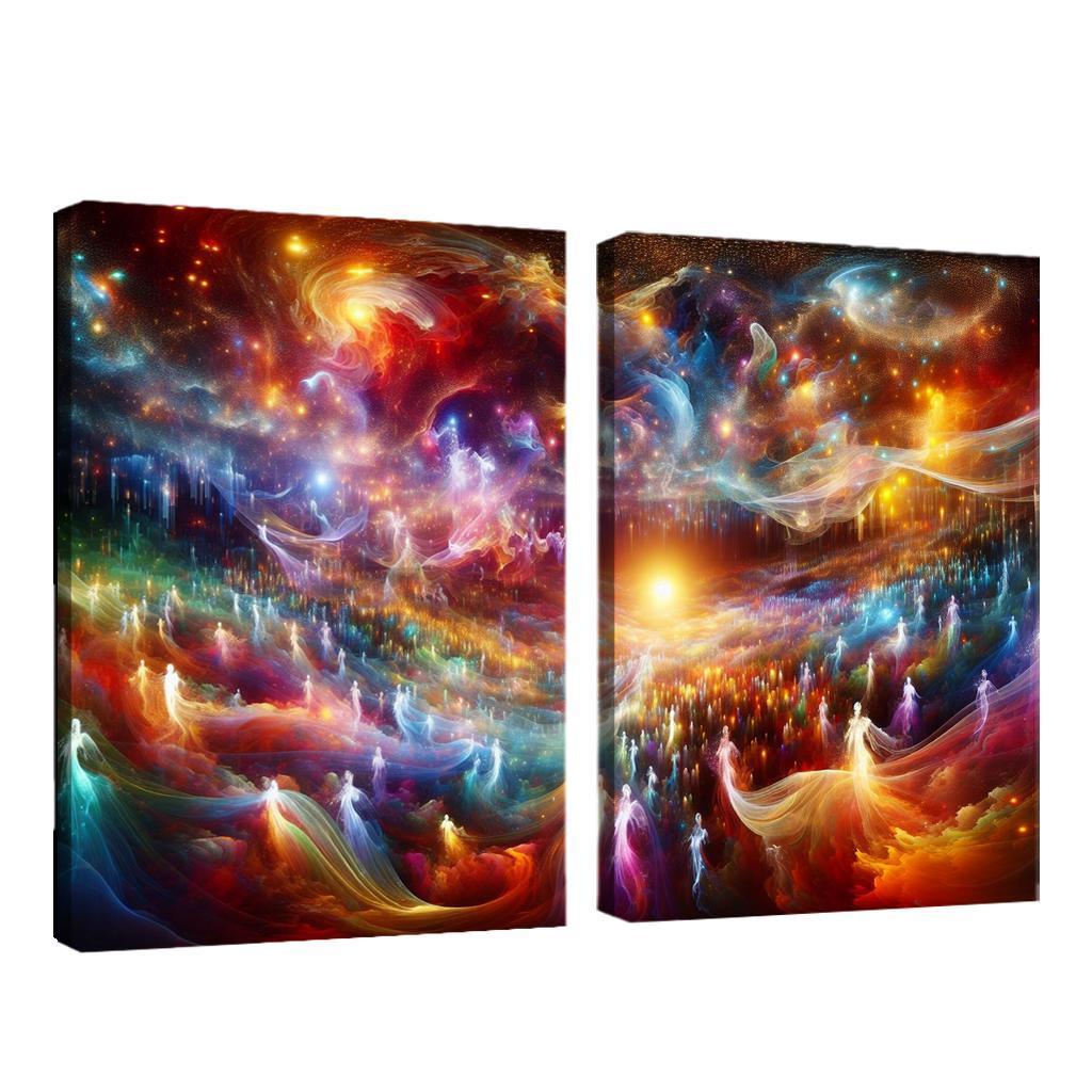 The Luminous Expanse 2 Piece HD Canvas Wall Art-Original Frame