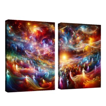 The Luminous Expanse 2 Piece HD Canvas Wall Art-Original Frame