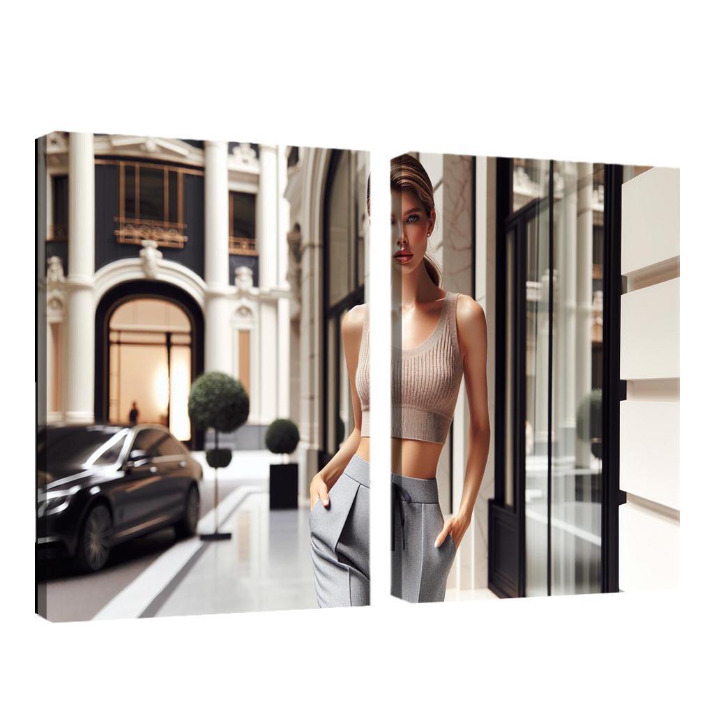 Luxe Athleisure Elevated Comfort 2 Piece HD Canvas Wall Art-Original Frame