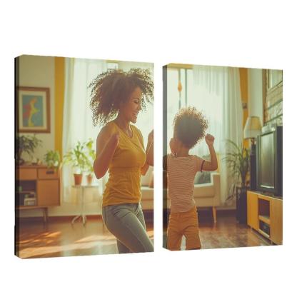 Dancing Through Life A Mother's Joyful Spirit Canvas Paintings Frame