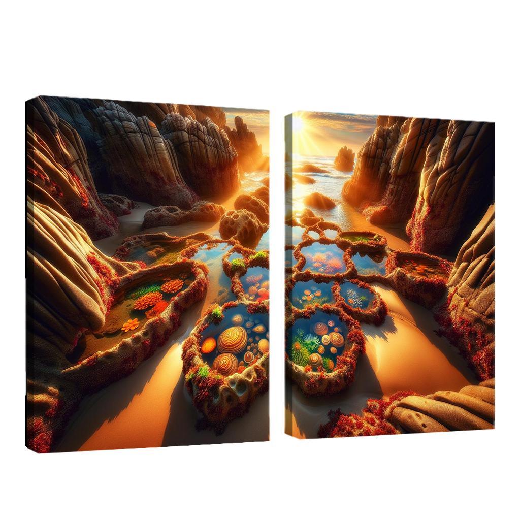 Tidal Pool Treasure Cove Modern Paintings Frame