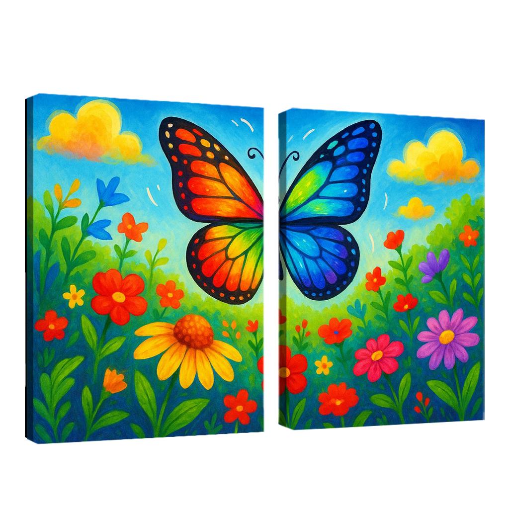 Radiant Rainbow Butterfly Quest Premium Artwork Frames