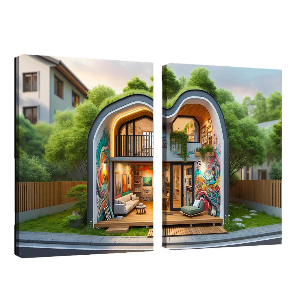 Artistic Micro Homes Custom Paintings Frame