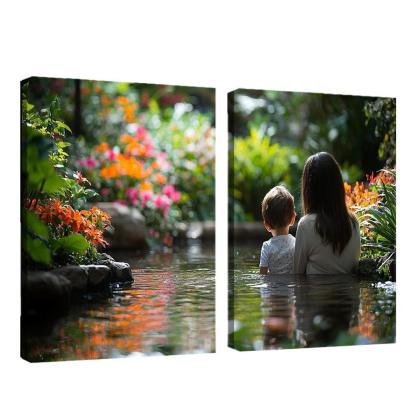 Reflections Of Love The Mirror Of Motherhood Custom Paintings Frame