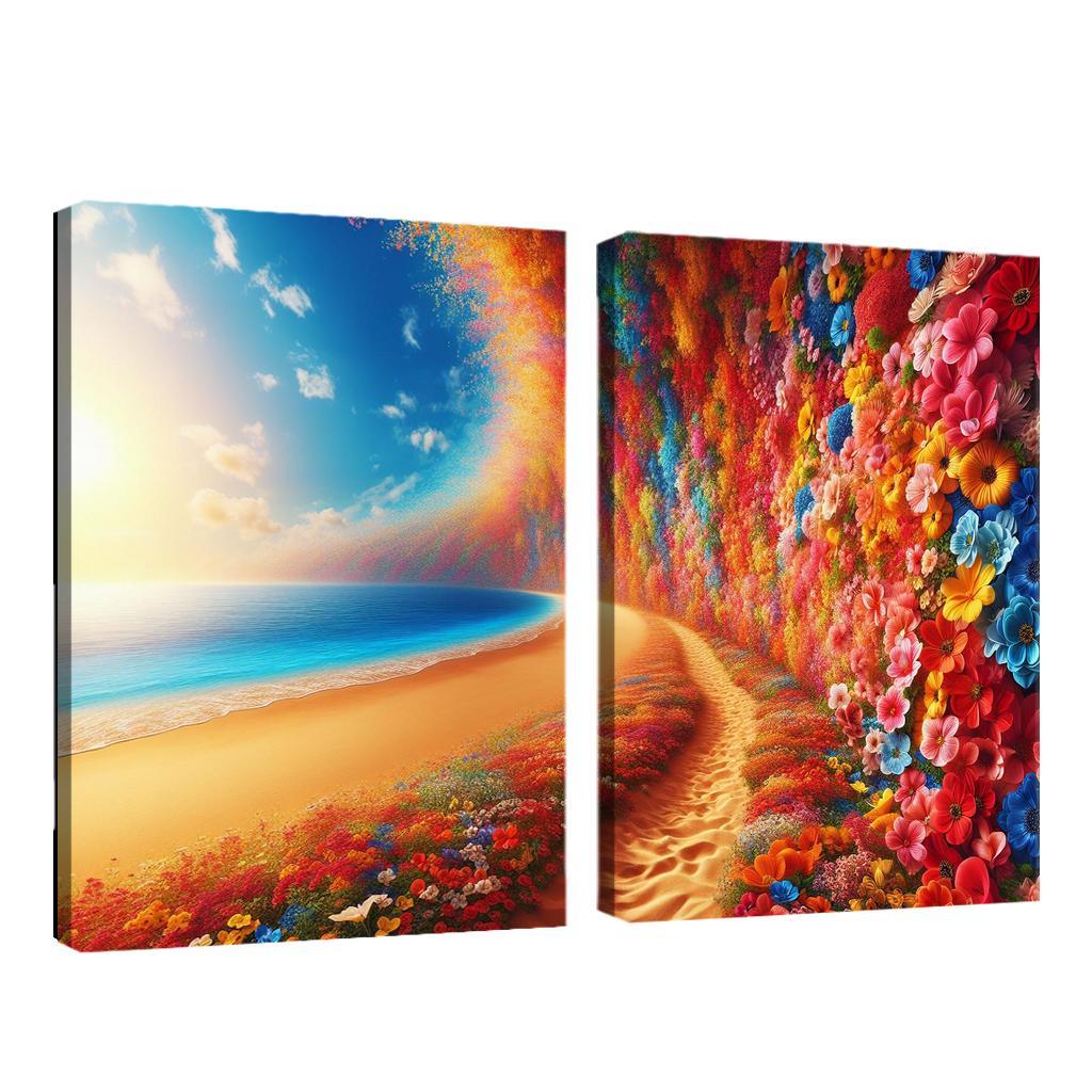 Wildflower Coast Nature's Color Palette Multi-panel Paintings