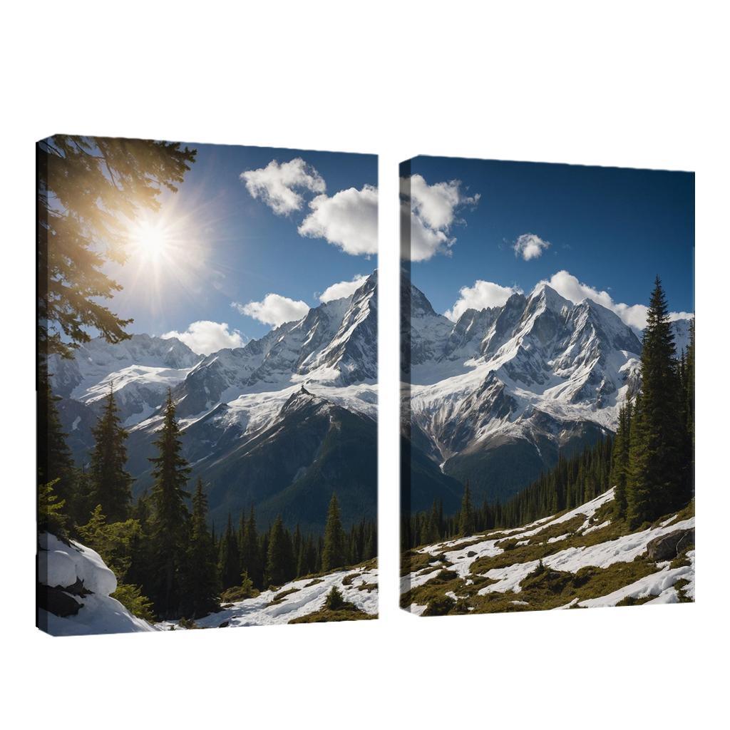 The Grandeur Of Snow-capped Peaks Oil Paintings Frame