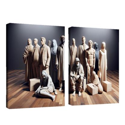 Empathy In Action Addressing Homelessness Through Art Multi-panel Paintings