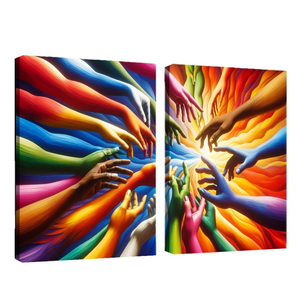 Building Bridges Unity In Diversity Custom Paintings Frame